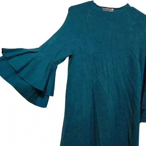 Anthropologie Claudette Knit Sweater Dress BlueGreen Size S #011 - Picture 2 of 6